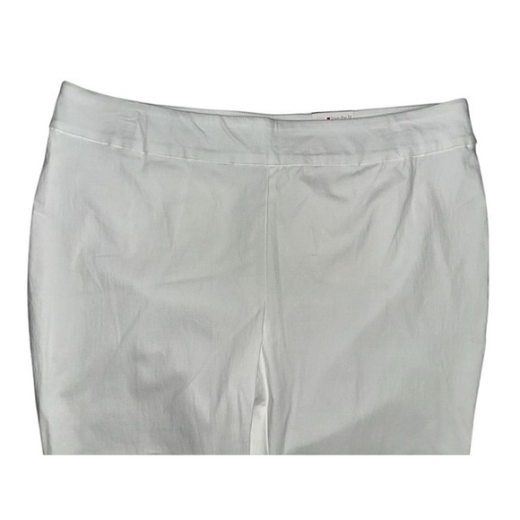 Intro Love the Fit 22W Pants Audrey Ankle White Stretch Comfort Waist Kick Flare - Picture 4 of 5